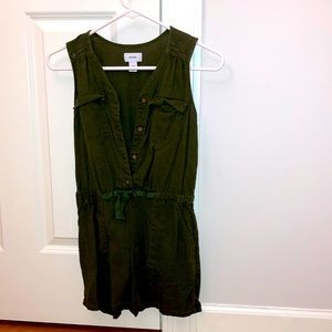 A Dark Green Jump Suit
